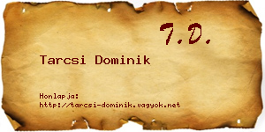 Tarcsi Dominik névjegykártya