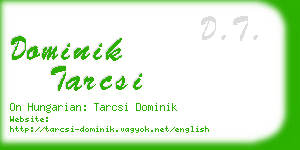 dominik tarcsi business card